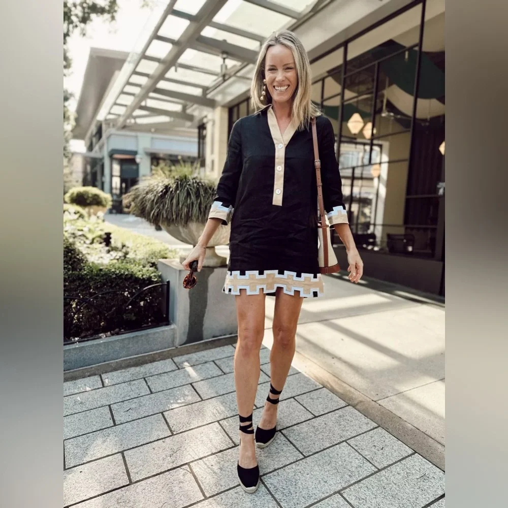 Tuckernuck Black and Tan Mini Dress - Picture 3 of 4